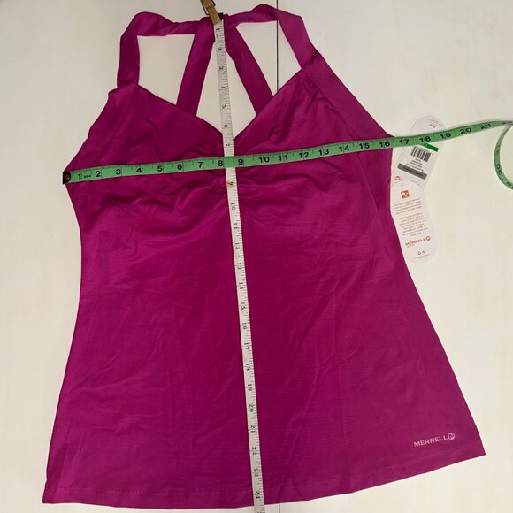 NWT Fuschia Pink Merrell Tank With Shelf Bra UPF 50+ - Picture 10 of 10
